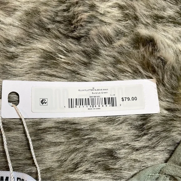 #0144 NWT Steve Madden 100% Cotton Muslin Maxi Dress w/ Ruffle Straps-M - Picture 6 of 10